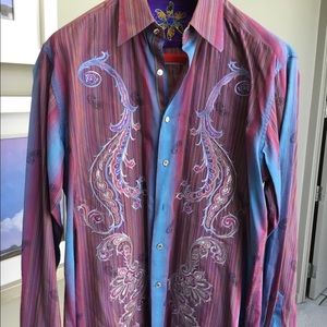 GORGEOUS Robert Graham Embroidered Shirt